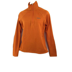 Patagonia Polartec 1/4 Zip Long Sleeve Pullover Size Small Orange R1
